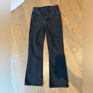 MOTHER JEANS THE INSIDER CROP STEP FRAY JEANS NOT GUILTY BLACK SZ 23